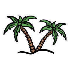 Palm Trees Doodle Icon