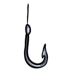 Fishing Hook Doodle Icon