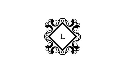 Luxury Alphabetical Square Retro Logo
