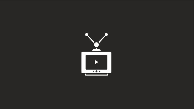 Television icon or logo isolated sign symbol vector