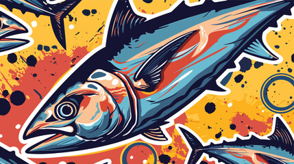 Tuna Fish Vector Illustration sticker 