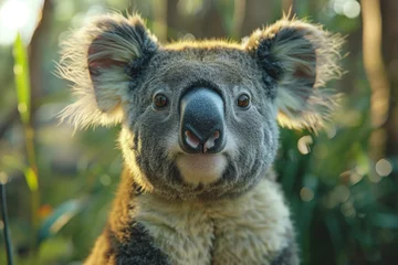 Deurstickers koala in tree © paul
