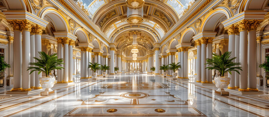 interior of a very luxurious palace - obrazy, fototapety, plakaty