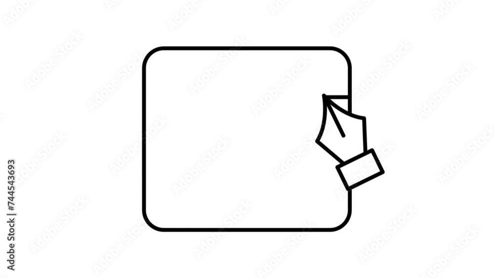 Aufkleber creative work tool animated concept, web design motion graphics, pen editing tool stock video footag