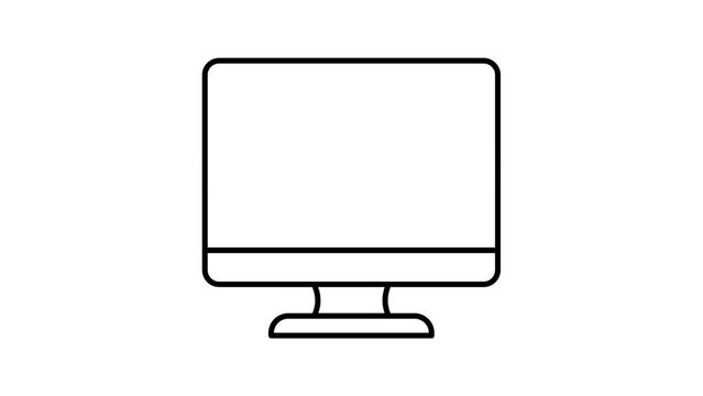 unexpected error sign while browsing Movie, Exclamation mark on computer led screen animated video, Malware issue display clip, Cloud computing and Internet hosting service animation