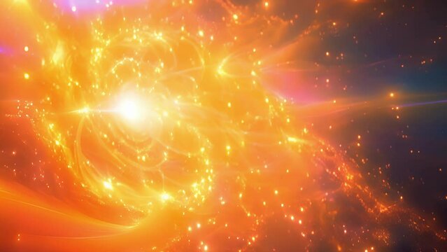 A celestial symphony of dancing light rays evoking the powerful energy of the solar plexus chakra and its connection to personal power.