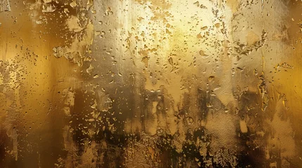 Foto op Canvas A shimmering gold foil texture with a glossy finish © Chingiz