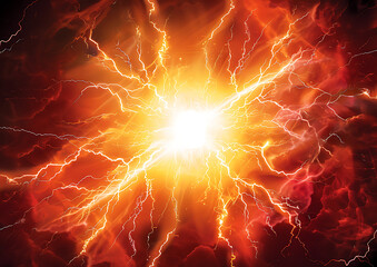 graphic illustration of a lightning flash explosion w