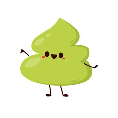 Wasabi mascot vector .Wasabi on white background. 