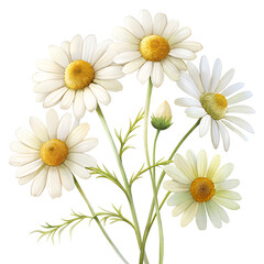 daisies on transparent background	