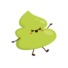 Wasabi mascot vector .Wasabi on white background. 