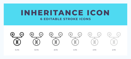 Inheritance stroke icon for web. Mobile apps and ui.