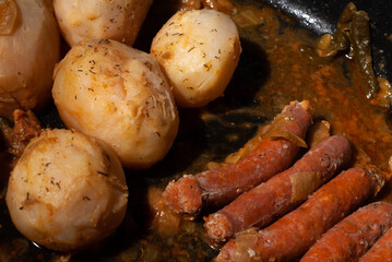 sausages with potatoes