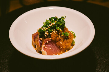 close up of a plate with food