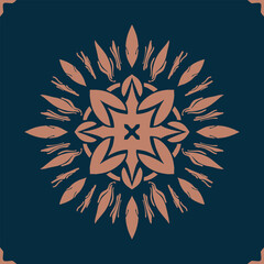 Flower seamless pattern flesh color and denim blue background number 2