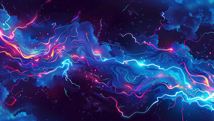 lightning in blue color with lightning bolts in the s