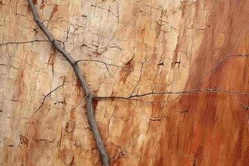 Bark of an Australian scribbly gum with natural etchings