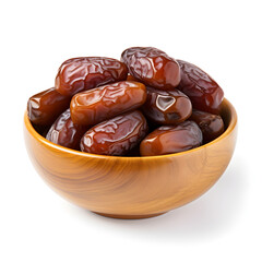 dates in a bowl isolated
