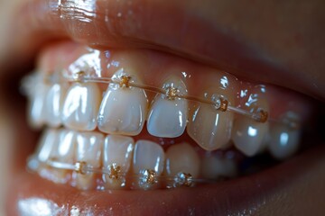 Close-Up of Persons Teeth With Braces