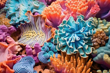 Fototapeta na wymiar Close-up of coral reefs showcasing their vibrant colors