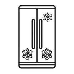 Freezer cool line icon vector outline sign linear
