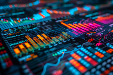 Obraz premium calculator and pen on financial chart