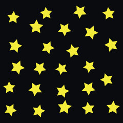 Background yellow stars on a black background simulating night time