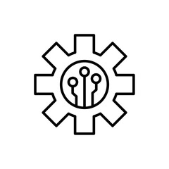 System configuration outline icons, minimalist vector illustration ,simple transparent graphic element .Isolated on white background