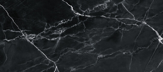 black marble background. black Portoro marbl wallpaper and counter tops. black marble floor and wall tile. black travertine marble texture. natural granite stone. - obrazy, fototapety, plakaty