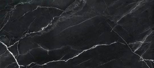Foto op Aluminium black marble background. black Portoro marbl wallpaper and counter tops. black marble floor and wall tile. black travertine marble texture. natural granite stone. © STONE TEXTURES