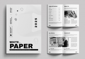 White Paper Design Template Layout
