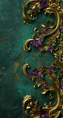 purple and gold abstract background for text invitati
