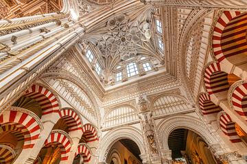 Interior of The Cathedral and former Great Mosque, Andalusia, Cordoba, Spain	
