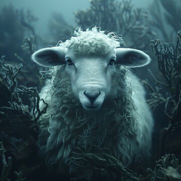 sheep in deep ocean