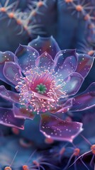 Petal Kaleidoscope: Extreme close-up transforms a cactus flower into a mesmerizing kaleidoscope.