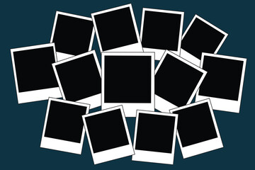 13 photo collage template. vector illustration, new collections