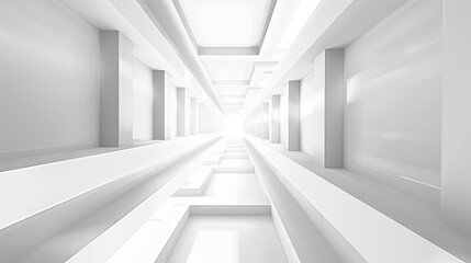 white & grey abstract perspective background. Generative AI