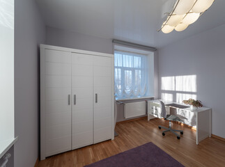 Living room in the modern flat. Lighti from th ewindow.