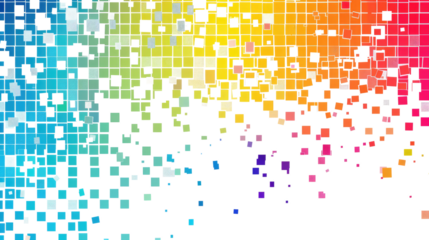 digital pixel art design background for technology or business concept wallpaper isolated on white or transparent png