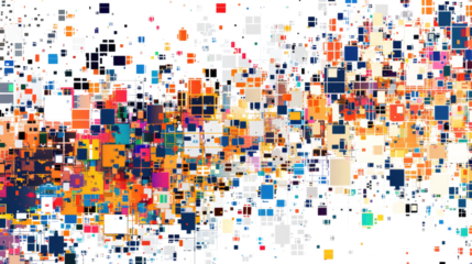 digital pixel art design background for technology or business concept wallpaper isolated on white or transparent png