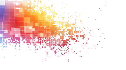 digital pixel art design background for technology or business concept wallpaper isolated on white or transparent png