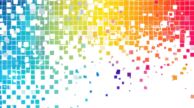 digital pixel art design background for technology or business concept wallpaper isolated on white or transparent png