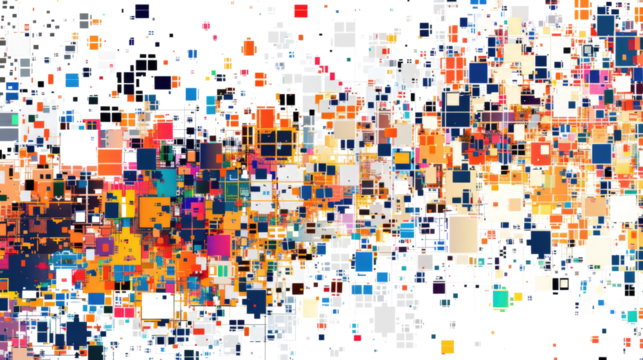 digital pixel art design background for technology or business concept wallpaper isolated on white or transparent png