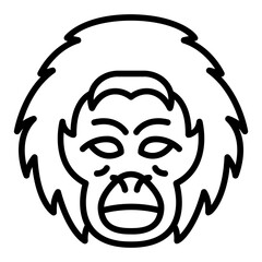 orangutan outline icon © Sentya