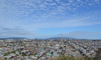 the beautiful city of hualpen in the south of Chile