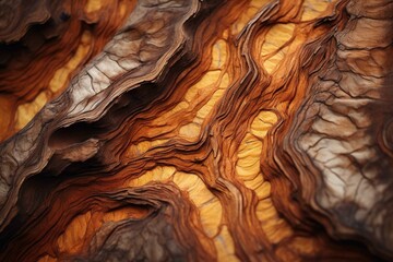 Extreme macro of a tree bark capturing its roughness - obrazy, fototapety, plakaty