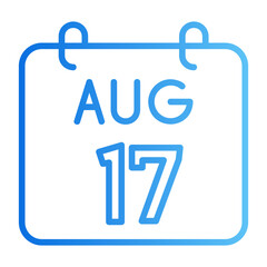 august 17 gradient icon