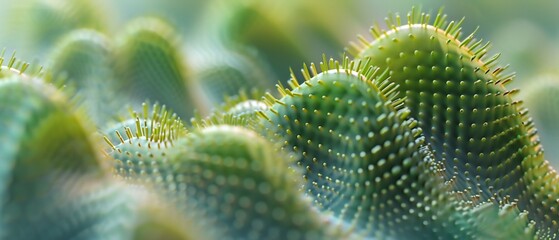 Cactus Mirage: Close-up reveals the mesmerizing illusion of a mirage within the intricate patterns of a cactus.