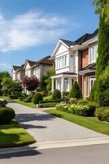 Architectural beauty of Suburban GS Houses Arranged in a Tranquil Neighborhood