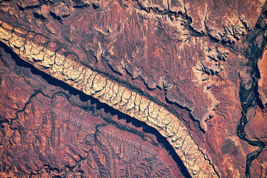 Comb Ridge, Utah. Digital enhancement of an image by NASA